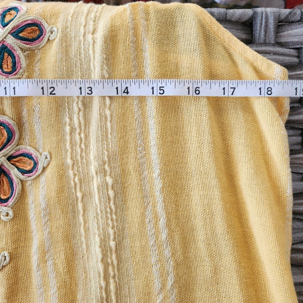 NWT Free People Tunic Top Embroidered New Romantics Yellow Large - Picture 6 of 8